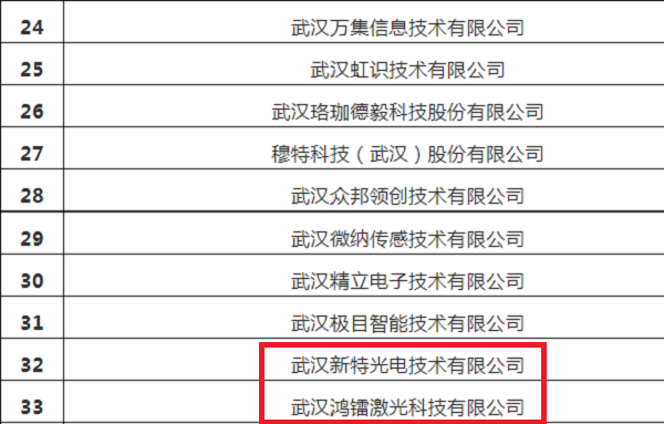 新特光电入选中国（武汉）知识产权保护中心备案主体名单